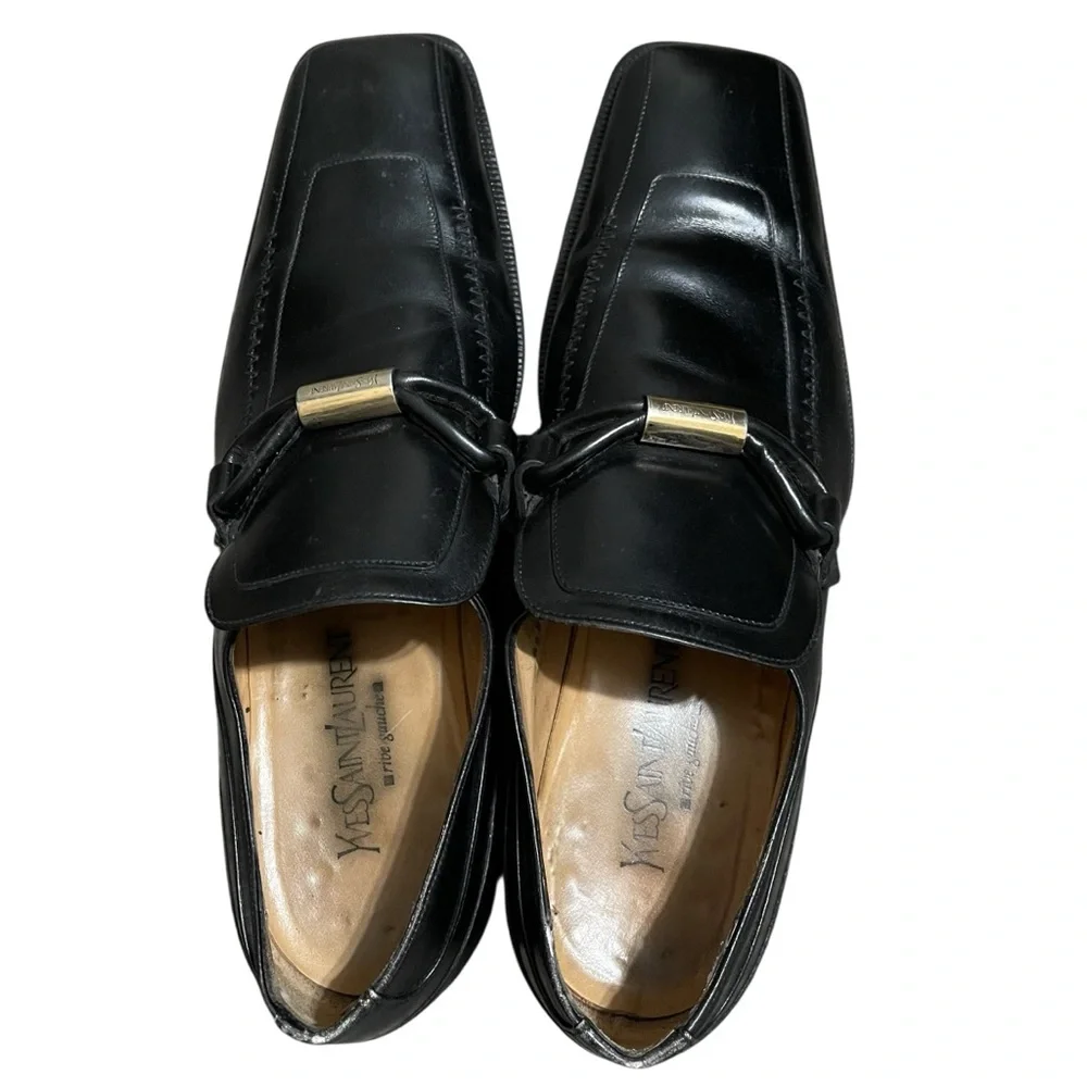 Yves Saint‎ Laurent Black Loafers Size 42 USA 9
